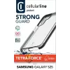 Cellularline Tetra Force Strong Guard - Galaxy S25 Ultra-ochronne, przeciwwstrząsowe elastyczne etui z wbudowaną technologią antybakteryjną Microban®