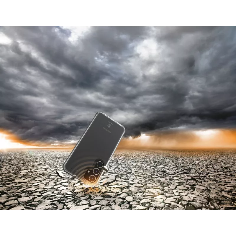 Cellularline Tetra Force Strong Guard - Galaxy S25 Ultra-ochronne, przeciwwstrząsowe elastyczne etui z wbudowaną technologią antybakteryjną Microban®