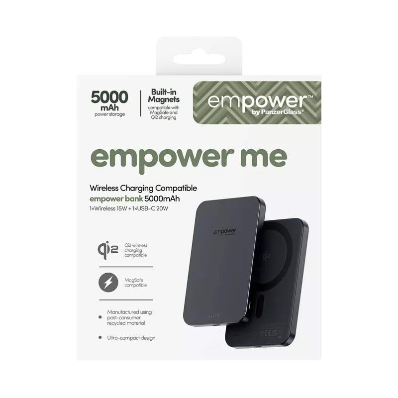 Power bank PanzerGlass empower™ 5000mAh Space Czarny przenośna ładowarka