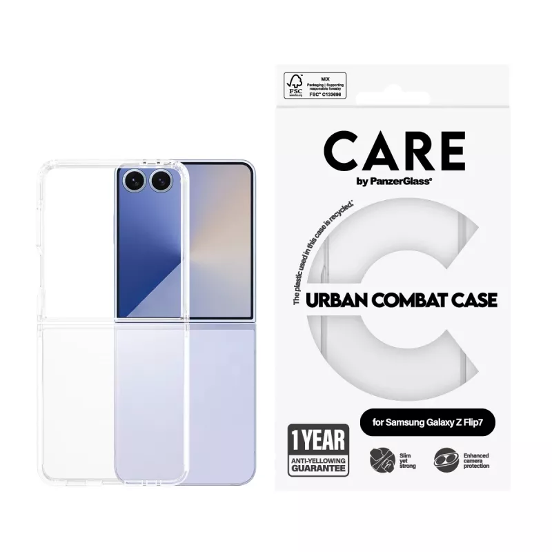 PanzerGlass CARE™ by ® Urban Combat etui Transparent Samsung Galaxy Z Flip7