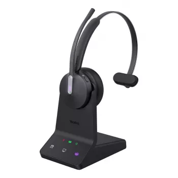 Bezprzewodowy jednostronny zestaw słuchawkowy Yealink WH64 Teams — Bluetooth, nauszny, 20–20000 Hz, zasięg 150 m, czarny