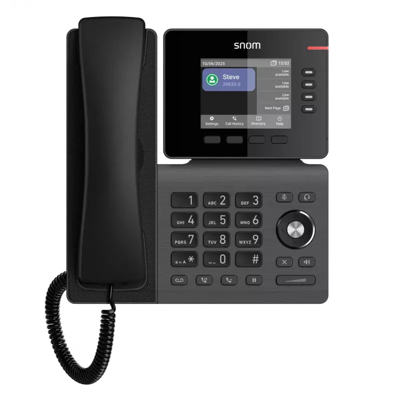 Telefon IP Snom D810W — wyświetlacz IPS 3,36 cala, Gigabit Ethernet, Wi‑Fi (802.11a/b/g/n/ac), PoE, czarny