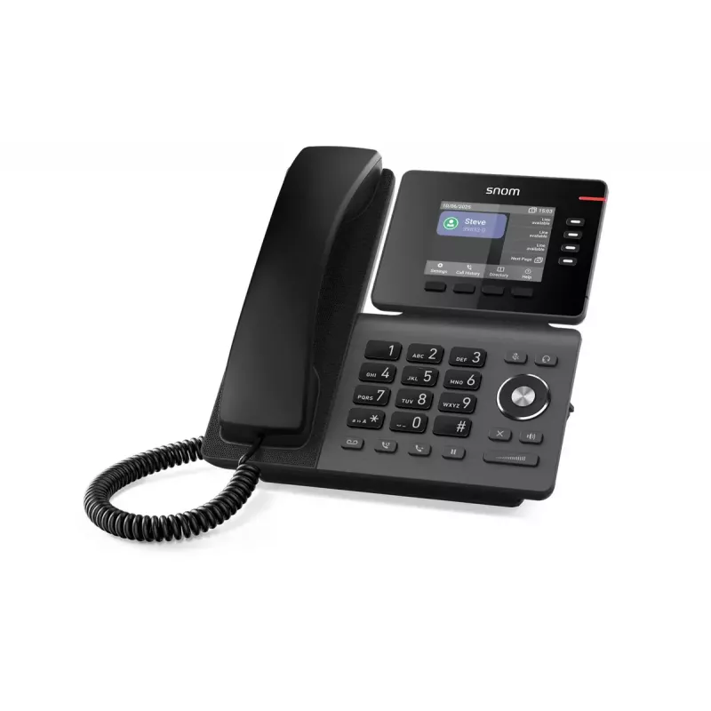 Telefon IP Snom D810W — wyświetlacz IPS 3,36 cala, Gigabit Ethernet, Wi‑Fi (802.11a/b/g/n/ac), PoE, czarny