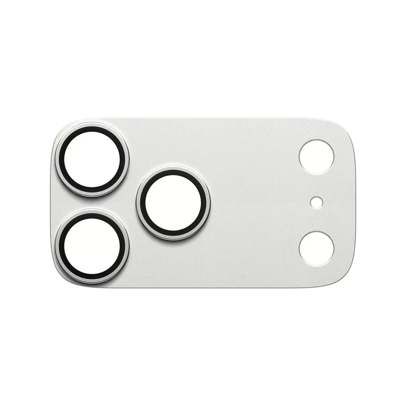 PanzerGlass Fender Camera Protector do iPhone 17 Pro Max — Silikon, Srebrny, Odporny na Zarysowania i Wstrząsy