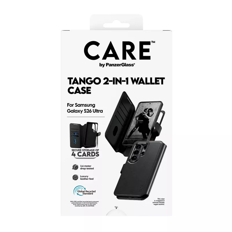 PanzerGlass CARE™ by ® Tango 2-w-1 etui z portfelem z Qi do Samsunga Galaxy S26 Ultra
