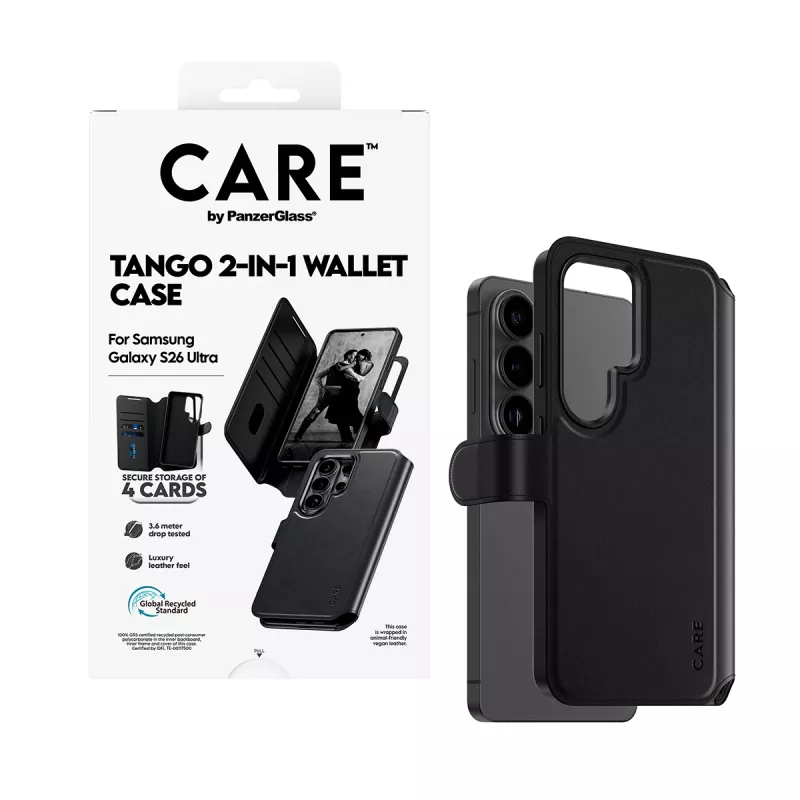 PanzerGlass CARE™ by ® Tango 2-w-1 etui z portfelem z Qi do Samsunga Galaxy S26 Ultra