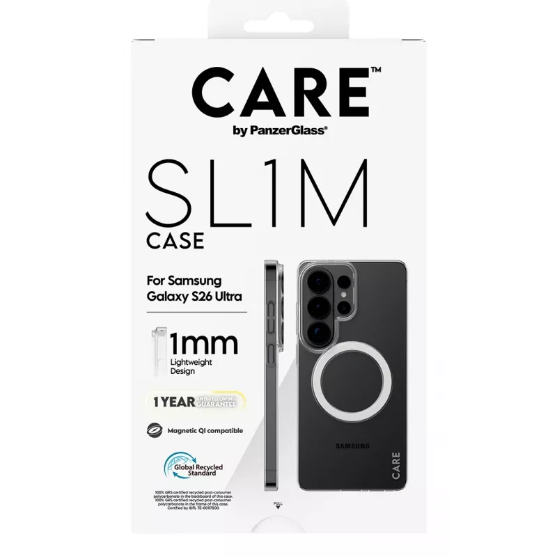 Etui do telefonu PanzerGlass CARE™ SL1M przezroczyste z Qi dla Samsung Galaxy S26 Ultra (6.9 cala)