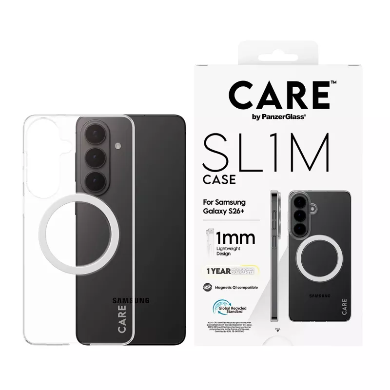 PanzerGlass CARE™ SL1M Przezroczyste etui ochronne z Qi do Samsung Galaxy S26+ (6,7 cala)
