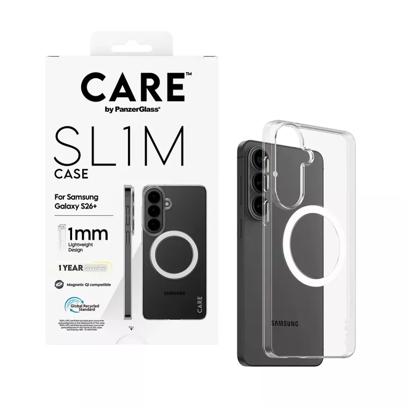 PanzerGlass CARE™ SL1M Przezroczyste etui ochronne z Qi do Samsung Galaxy S26+ (6,7 cala)