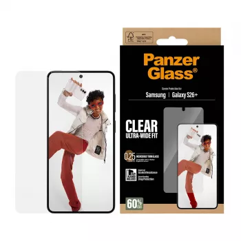 Szkło hartowane ochronne PanzerGlass na Samsung Galaxy S26+ — U-Wide Fit z EasyAligner
