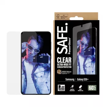 PanzerGlass SAFE. by ® Szkło ochronne Samsung New Galaxy S 2026 Plus | Ultra-szerokie dopasowanie z EasyAligner