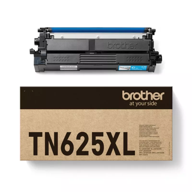 Kaseta z tonerem Brother TN-625XLC Oryginalny cyjan, wydajność 4500 stron, 1 szt.