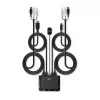 Lindy 2 Port HDMI 18G, USB Type C, USB 2.0 i Audio KVM Switch kablowy