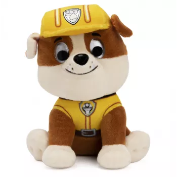 PAW Patrol GUND Official Rubble w charakterystycznym budowlanym mundurze pluszowa zabawka, przytulanka dla dzieci od 1 roku życia, 6 cali