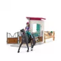 Zestaw Schleich HORSE CLUB koń w boksie z figurką Lisy i koniem Storm, farma, zalecany wiek 5–12 lat
