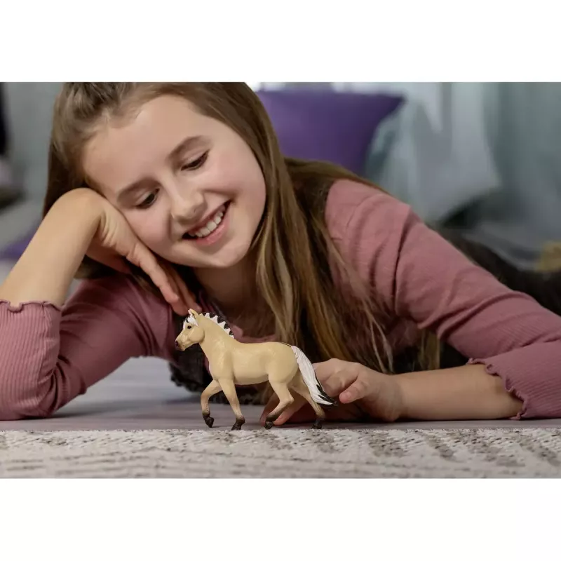 Figurka zabawkowa Schleich Norweski koń fiordzki klacz 13980 Brązowy Biały Żółty
