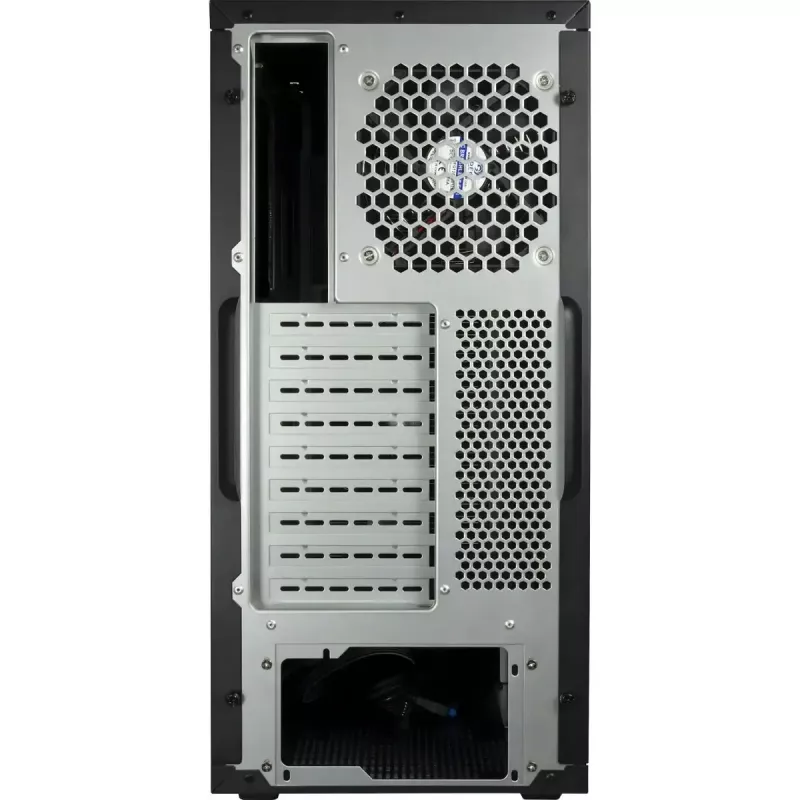 Obudowa komputerowa INTER-TECH 88887382 Micro Tower Czarna — Micro Tower, obsługuje ATX/EATX/SSI EEB/Micro ATX/Mini-ITX, 7 zatok 3,5 cala, 2 zatoki 2,5 cala, 10 zatok 5,25 cala, 2×USB 3.2 Gen1