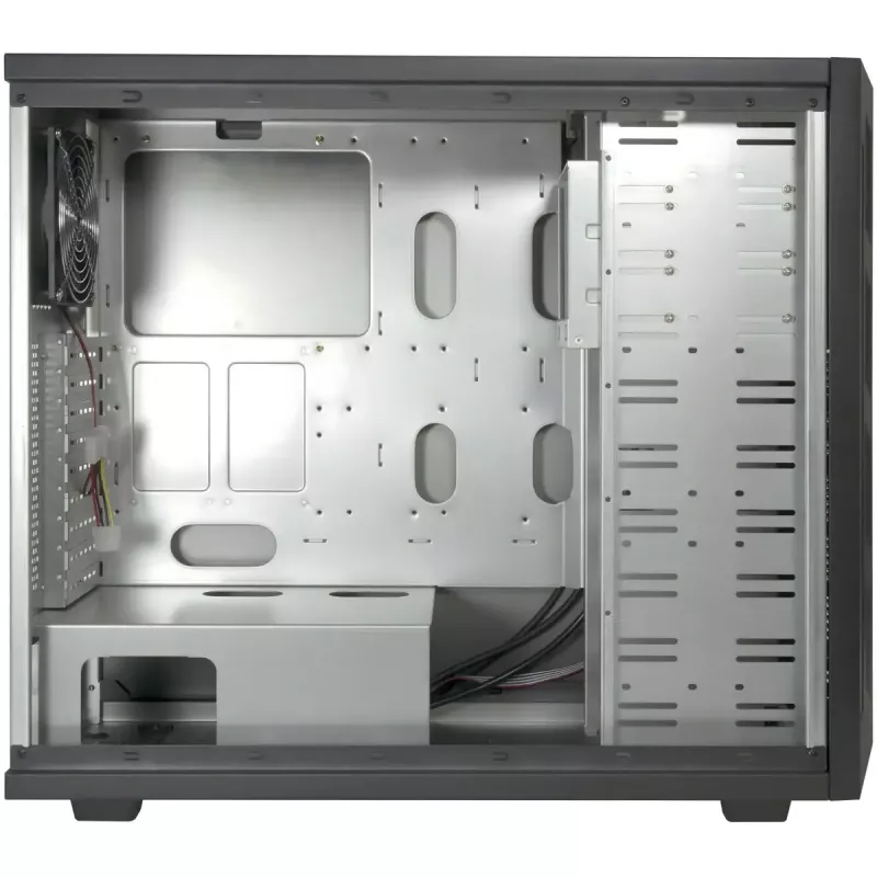 Obudowa komputerowa INTER-TECH 88887382 Micro Tower Czarna — Micro Tower, obsługuje ATX/EATX/SSI EEB/Micro ATX/Mini-ITX, 7 zatok 3,5 cala, 2 zatoki 2,5 cala, 10 zatok 5,25 cala, 2×USB 3.2 Gen1