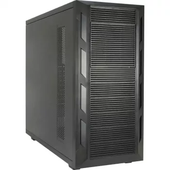 Obudowa komputerowa INTER-TECH 88887382 Micro Tower Czarna — Micro Tower, obsługuje ATX/EATX/SSI EEB/Micro ATX/Mini-ITX, 7 zatok 3,5 cala, 2 zatoki 2,5 cala, 10 zatok 5,25 cala, 2×USB 3.2 Gen1