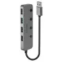Lindy 4-portowy hub USB 3.0 z przełącznikami wł./wył.