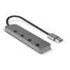Lindy 4-portowy hub USB 3.0 z przełącznikami wł./wył.