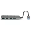 Lindy 4-portowy hub USB 3.0 z przełącznikami wł./wył.