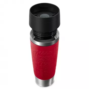 Kubek termiczny EMSA Travel Mug Classic N2022200 500 ml Czarny, Czerwony, Stal nierdzewna
