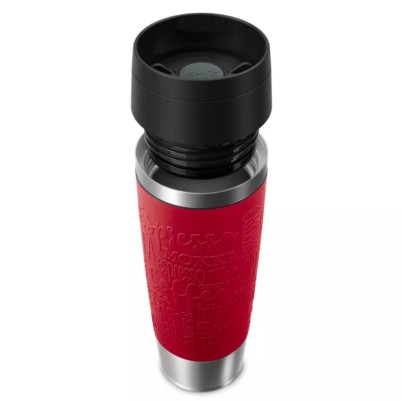 Kubek termiczny EMSA Travel Mug Classic N2022200 500 ml Czarny, Czerwony, Stal nierdzewna