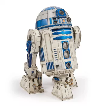 4D Build, Star Wars R2-D2, zestaw modelu z kartonu, 201 szt. | Figurki Star Wars, dekoracja na biurko | Zabawki konstrukcyjne | Zestawy modeli 3D dla dorosłych i młodzieży 12+