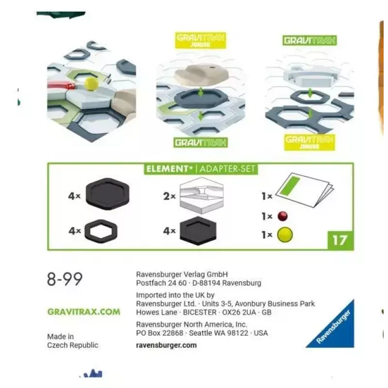 Zestaw adapterów rozszerzających Ravensburger GraviTrax 27532 do budowy torów