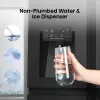 Hisense Side by Side Fridge RS818N4TFE, Freestanding, American Door, Czarny, Touch, LED, On-Door Display