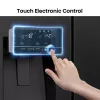 Hisense Side by Side Fridge RS818N4TFE, Freestanding, American Door, Czarny, Touch, LED, On-Door Display