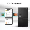 Hisense Side by Side Fridge RS818N4TFE, Freestanding, American Door, Czarny, Touch, LED, On-Door Display