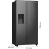 Hisense RS5P535NTFE lodówka side-by-side Wolnostojąca 566 L Czarny