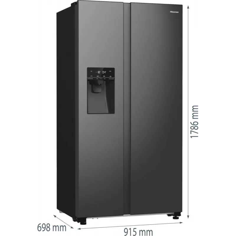 Hisense RS5P535NTFE lodówka side-by-side Wolnostojąca 566 L Czarny