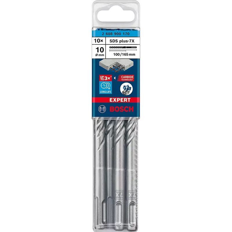 Bosch Expert SDS-plus-7X wiertło udarowe 5 mm x 165 mm, 10 szt. (2608900158)