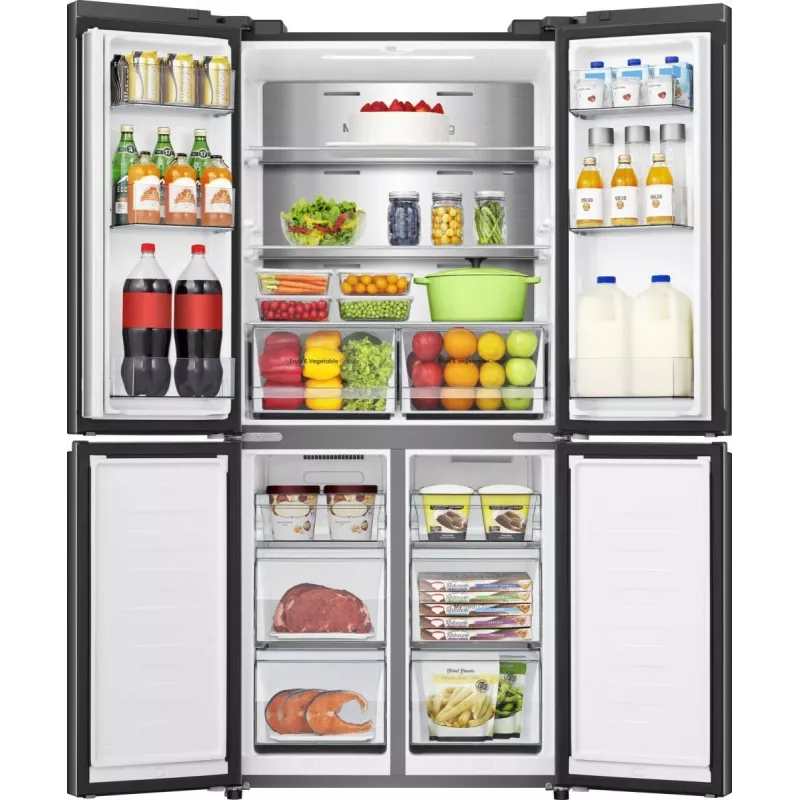 Hisense RQ5P470SAFD Wolnostojąca 483 L Czarna, Stal nierdzewna