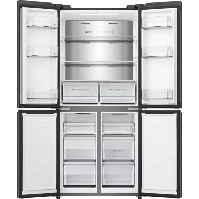 Hisense RQ5P470SAFD Wolnostojąca 483 L Czarna, Stal nierdzewna