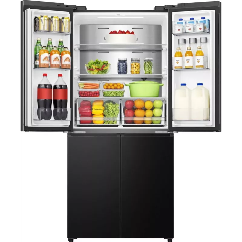 Hisense RQ5P470SAFD Wolnostojąca 483 L Czarna, Stal nierdzewna