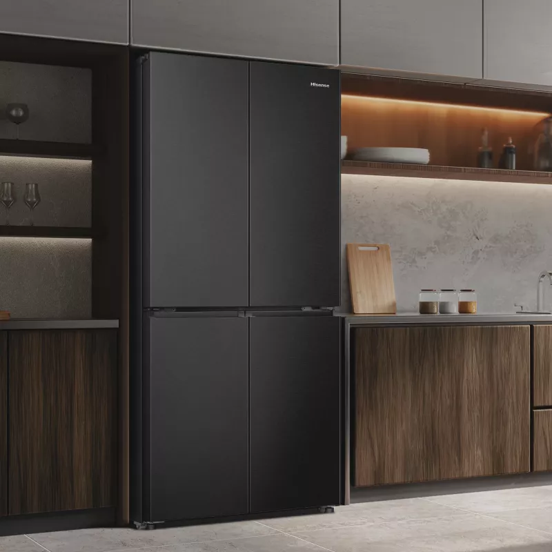 Hisense RQ5P470SAFD Wolnostojąca 483 L Czarna, Stal nierdzewna