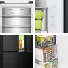 Hisense RQ5P470SAFD Wolnostojąca 483 L Czarna, Stal nierdzewna
