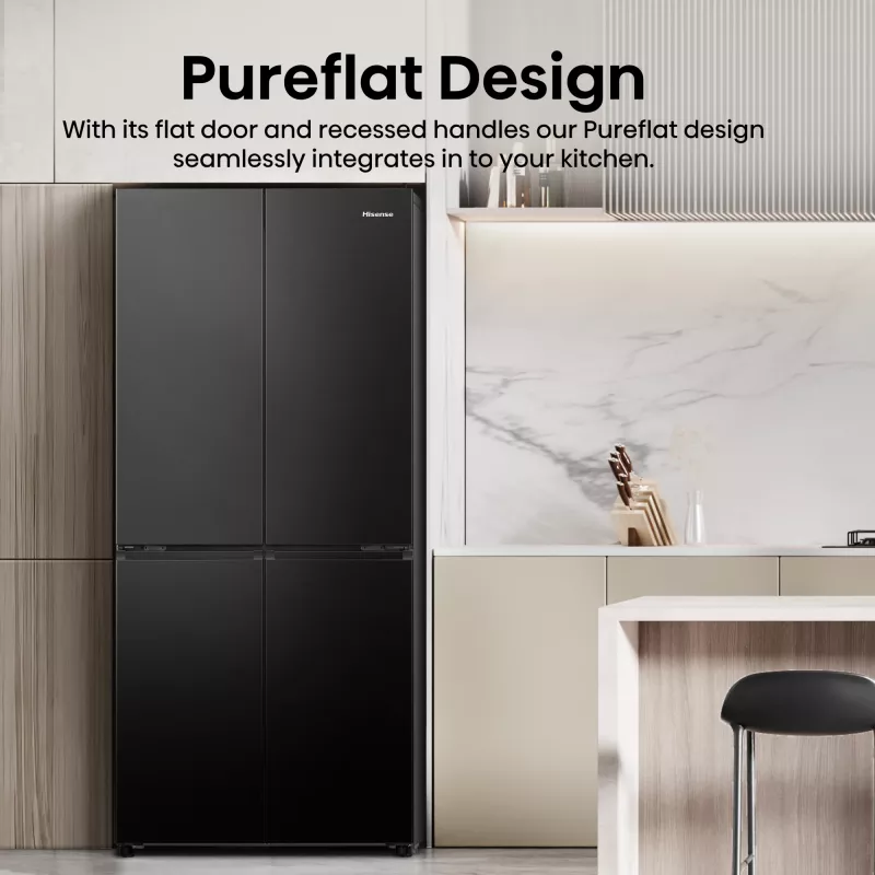 Hisense RQ5P470SAFD Wolnostojąca 483 L Czarna, Stal nierdzewna