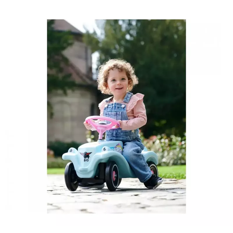 Samochód do jazdy BIG Bobby Car Push type 1 użytkownik 4 koła Różowy Turkusowy