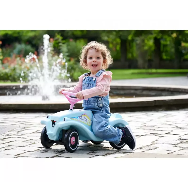 Samochód do jazdy BIG Bobby Car Push type 1 użytkownik 4 koła Różowy Turkusowy