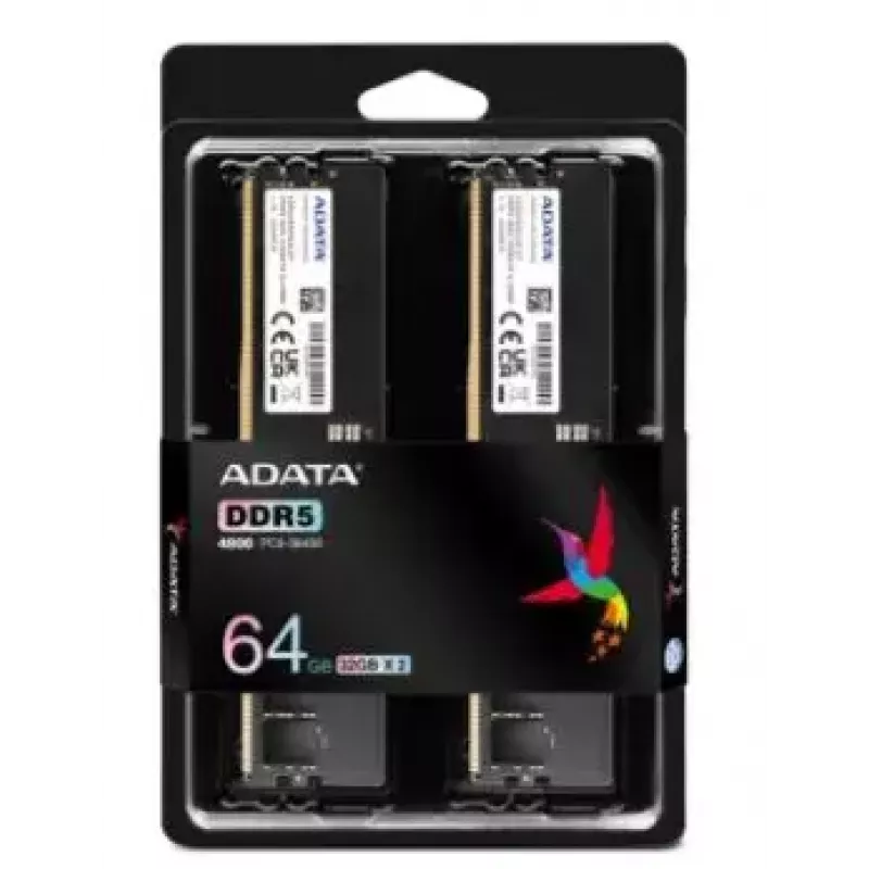 ADATA Premier DDR5 4800MHz 64GB (2x32GB) UDIMM Memory RAM Module Kit (AD5U480032G-DT)