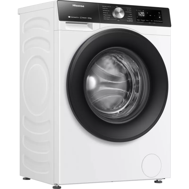 Pralko-suszarka Hisense WD3S8043BW3 wolnostojąca z załadunkiem od przodu biała