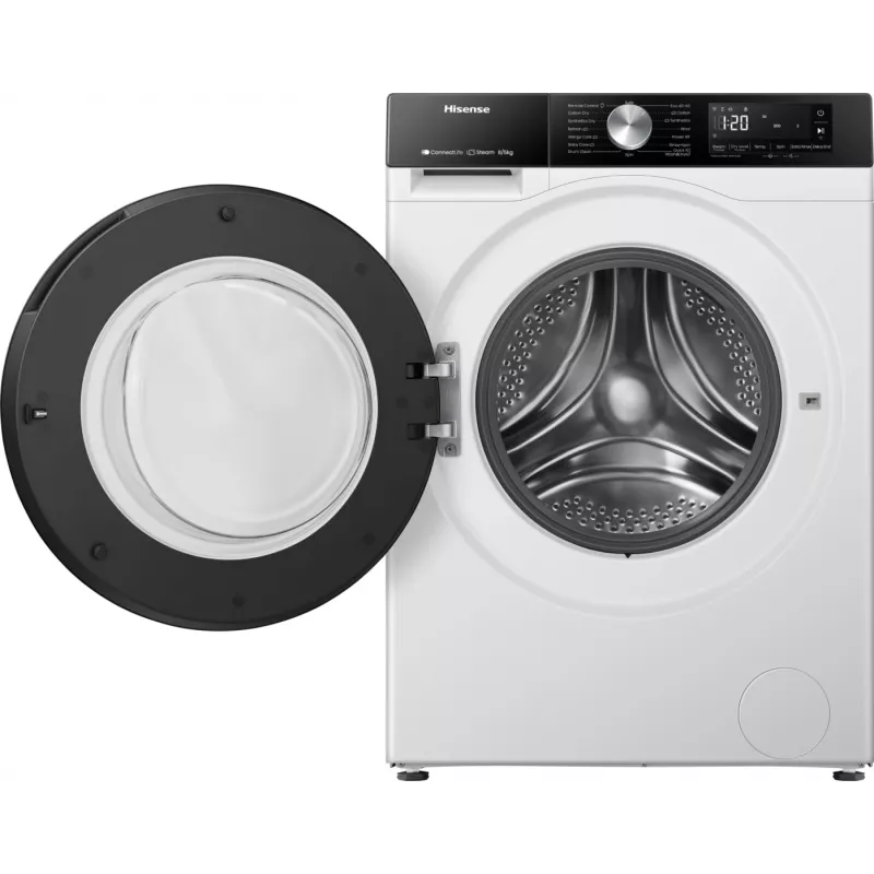 Pralko-suszarka Hisense WD3S8043BW3 wolnostojąca z załadunkiem od przodu biała