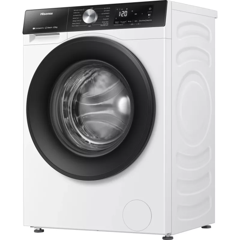Pralko-suszarka Hisense WD3S8043BW3 wolnostojąca z załadunkiem od przodu biała