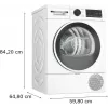Suszarka Bosch Serie 6 WQG241001 Wolnostojąca Ładowanie od przodu 9 kg Biały