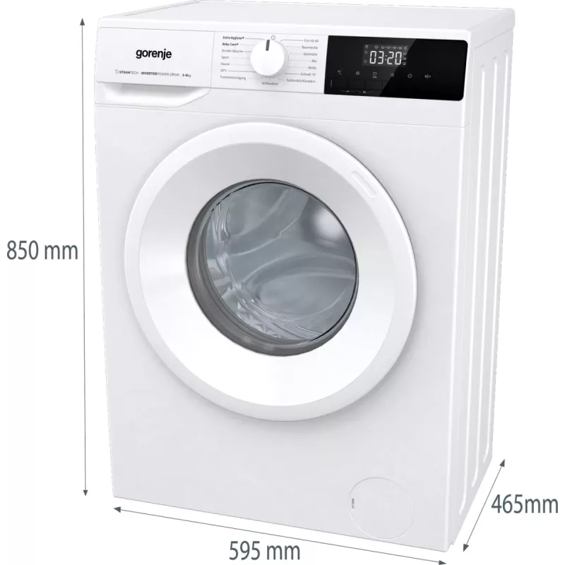 Gorenje WNHPI62SCPS/DE pralka Ładowana od przodu 6 kg 1200 obr./min Biała